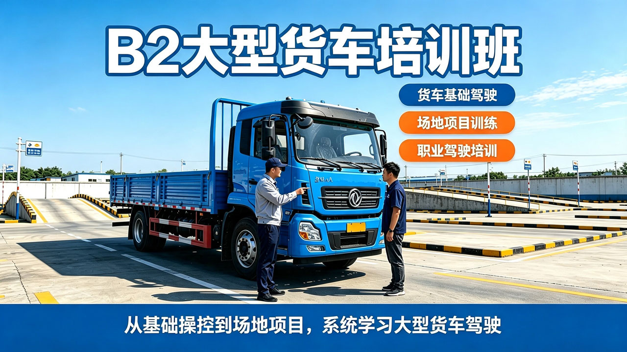 南村新东方驾校B2大货车训练